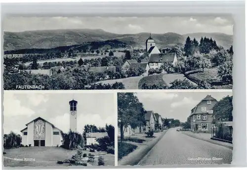 Fautenbach Kirche Geschaeftshaus Glaser *