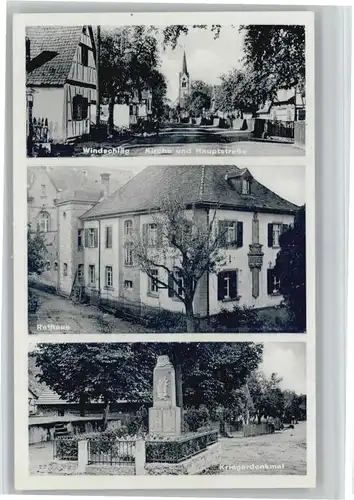 Windschlaeg Rathaus Kriegerdenkmal Hauptstrasse *