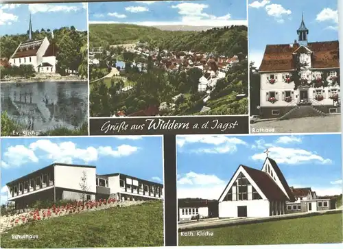 Widdern Kirche Rathaus Schule  *