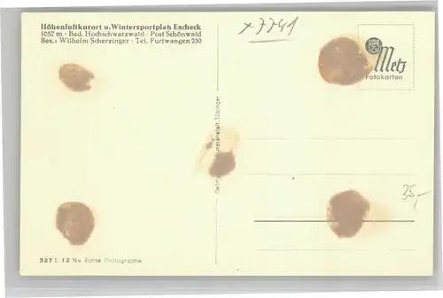 Escheck Escheck  * / Schoenwald im Schwarzwald /Schwarzwald-Baar-Kreis LKR