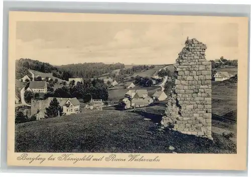 Burgberg Koenigsfeld Ruine Weiberzahn *