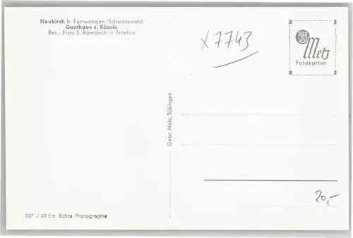Neukirch Furtwangen Gasthaus zum Roessle *