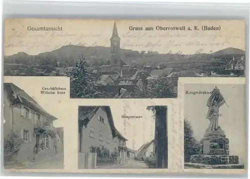 Oberrotweil Geschaeftshaus Wilhelm Kurz Hauptstrasse x