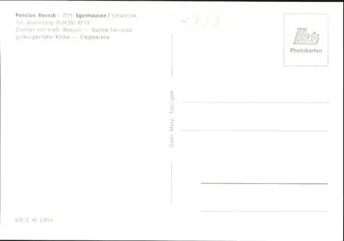 Egenhausen Wuerttemberg Pension Reusch *