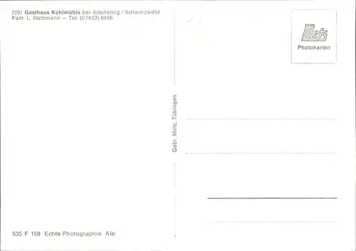 Altensteig Wuerttemberg Kohlmuehle *