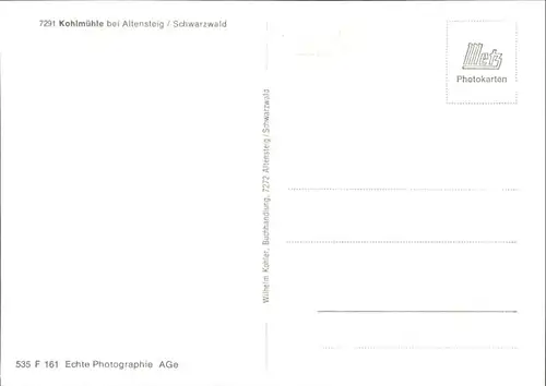 Altensteig Wuerttemberg Kohlmuehle *