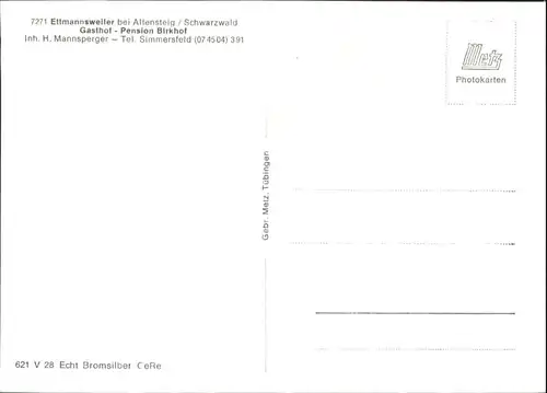 Ettmannsweiler Gasthof Pension Birkhof *