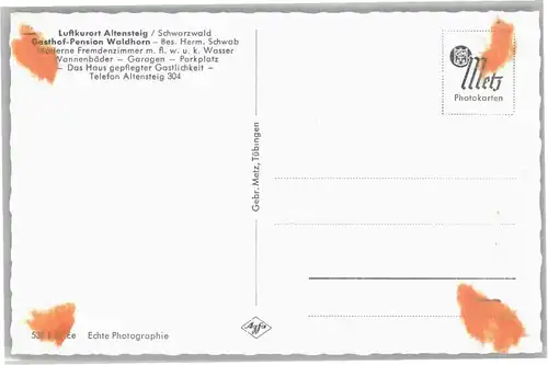 Altensteig Wuerttemberg Gasthof Pension Waldhorn *