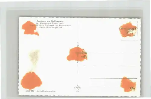 Altensteig Wuerttemberg Gasthaus zur Pfaffenstube *