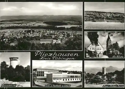 Pliezhausen Reisachturm Festhalle Kirche Zwei Eichen Turm *