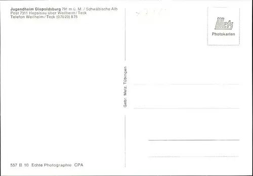 Weilheim Teck Jugendheim Diepoldsburg *