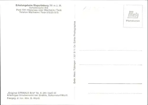 Hepsisau Erholungsheim Dipoldsburg Fliegeraufnahme *