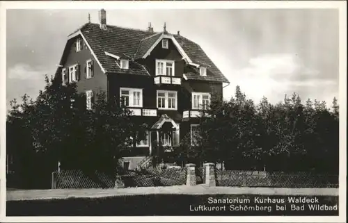Schoemberg Schwarzwald Sanatorium Kurhaus Waldeck *
