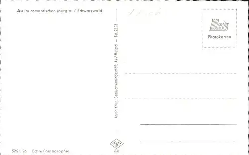 Au Murgtal Au Rastatt  * / Weisenbach /Rastatt LKR