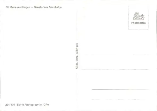 Donaueschingen Sanatorium Sonnhalde *