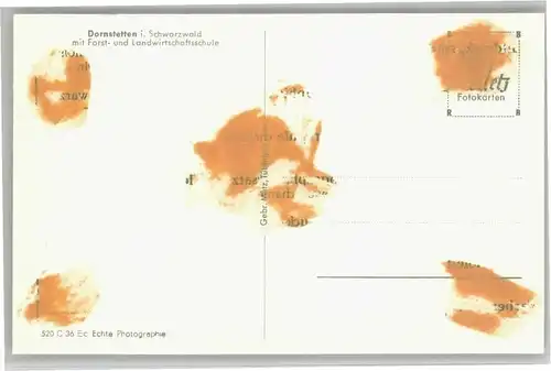 Dornstetten Wuerttemberg Forst- und Landwirtschaftsschule *