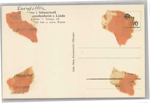 Dornstetten Wuerttemberg Fremdenheim zur Linde *