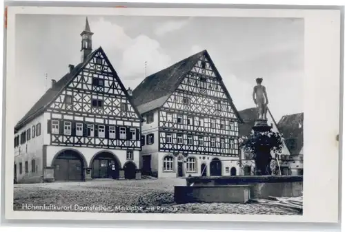 Dornstetten Wuerttemberg Rathaus Marktplatz Fachwerkhaeuser *