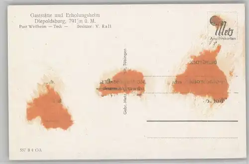 Weilheim Teck Gaststaette Erholungsheim Diepoldsburg *