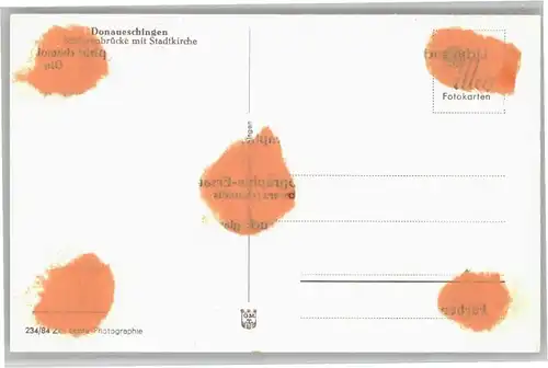 Donaueschingen Schuetzenbruecke Stadtkirche *
