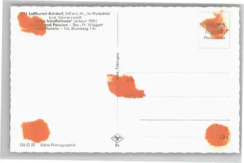 Achdorf Blumberg Achdorf Villingen Gasthof Pension Neue Scheffellinde * / Blumberg /Schwarzwald-Baar-Kreis LKR