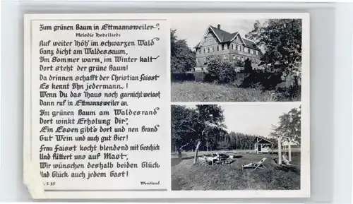 Ettmannsweiler Gasthof Pension zum gruenen Baum Lied Wendland *