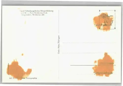 Weilheim Teck Gaststaette Erholungsheim Diepoldsburg *