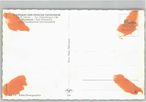 Eisenbach Seewald Gasthaus Pension Tannenhof *