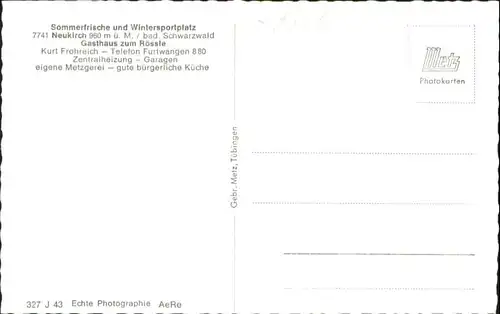 Neukirch Furtwangen Gasthaus zum Roessle *