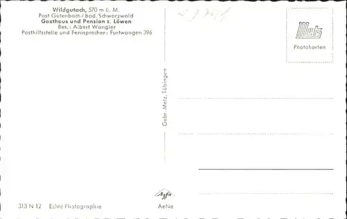 Wildgutach Pension zum Loewen *