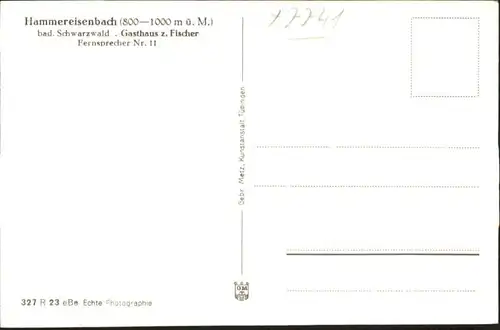 Hammereisenbach-Bregenbach Hammereisenbach Gasthaus zum Fischer * / Voehrenbach /Schwarzwald-Baar-Kreis LKR