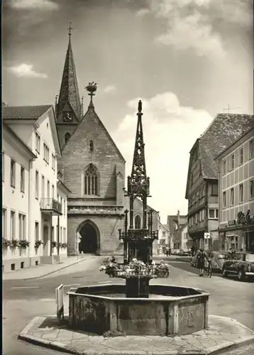 Bad Saulgau Roehrbrunnen Rathaus Kirche *