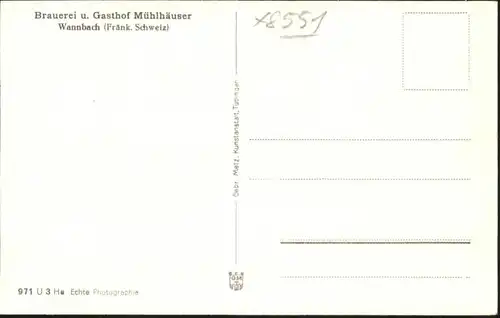 Wannbach Brauerei Gasthof Muehlhaeuser *