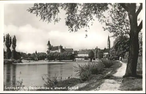 Lauingen Donau Donaubruecke Schloss *