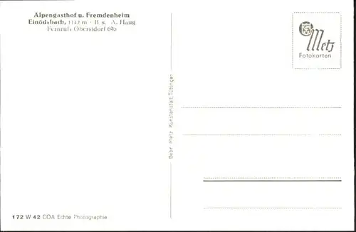 Einoedsbach Gasthof Fremdenheim   *