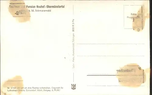 Obermuenstertal Pension Neuhof Fliegeraufnahme *