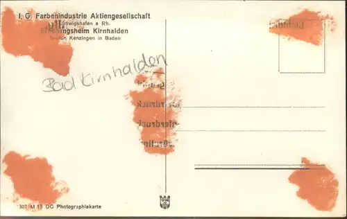 Bad Kirnhalden IG Farbenindustrie Aktiengesellschaft *