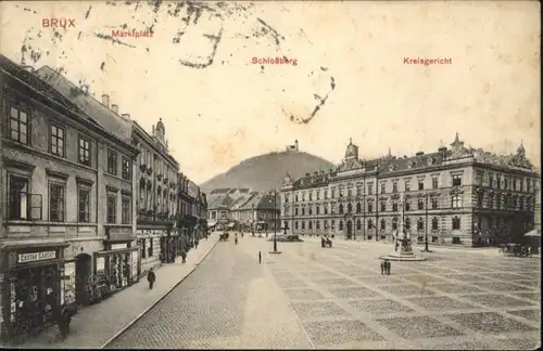 Bruex Most Sudetengau Bruex Marktplatz Schlossberg Kreigericht x / Most /