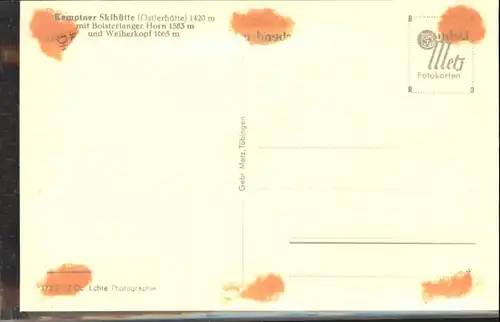 Fischen Kemptner Skihuette Ostlerhuette Bolsterlanger Horn Weiherkopf *