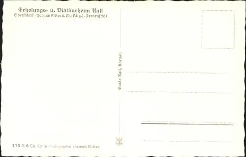 Kornau Oberstdorf Diaetkurheim Rall *