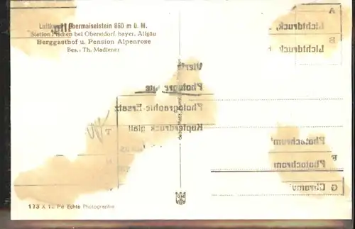 Obermaiselstein Berggasthof Pension Alpenrose *