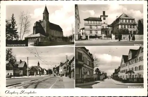 Kriegshaber Kriegshaber Kirche Schule Ulmer Strasse Roesslestrasse * / Augsburg /Augsburg LKR