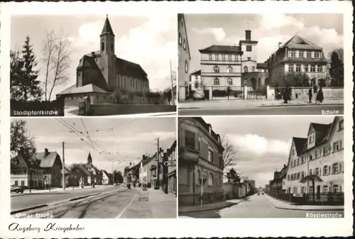 Kriegshaber Kriegshaber Kirche Schule Ulmer Strasse Roesslestrasse * / Augsburg /Augsburg LKR