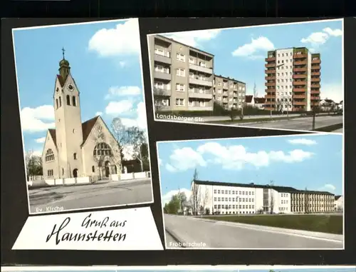 Haunstetten Augsburg Kirche Landsbergerstrasse Froebelschule *