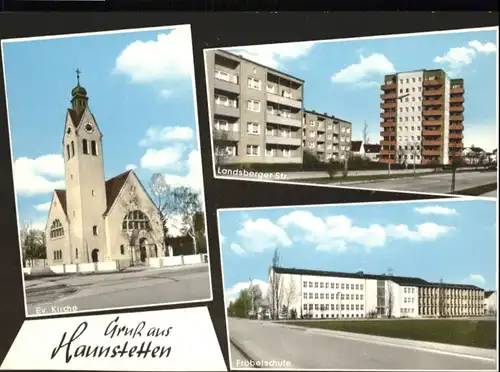 Haunstetten Augsburg Kirche Landsbergerstrasse Froebelschule *