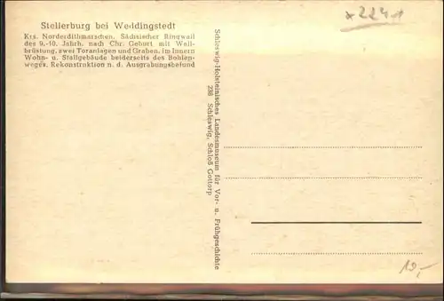 Weddingstedt Stellerburg Krs. Norderdithmarschen Ringwall *