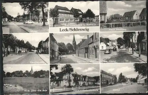 Leck Schleswig Markt Sparkasse Schule  x