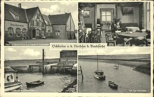 Ockholm Ockholm Nordsee bei Bredstedt Gasthaus Hans P. Lorenzen Schleus x / Ockholm /Nordfriesland LKR