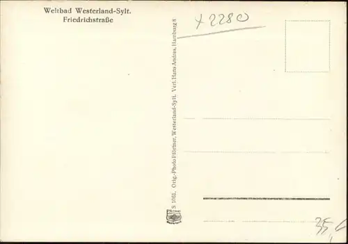 Westerland Sylt Westerland Sylt Friedrichstrasse * / Westerland /Nordfriesland LKR