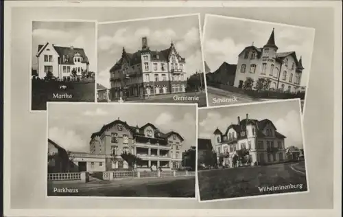 Westerland Sylt Haus Martha Germania Schoeneck Parkhaus Wilhelminenburg x